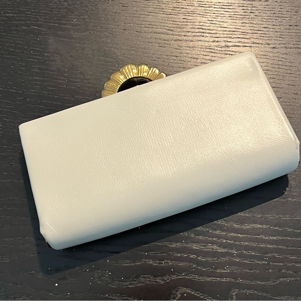 Vintage Clutch with Gold Floral Clasp